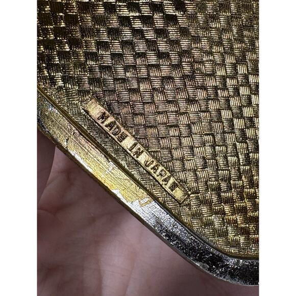 Sankyo Japan Heart Shape Design Musical Trinket Box White Blue Gold Hand Painted - Picture 6 of 8